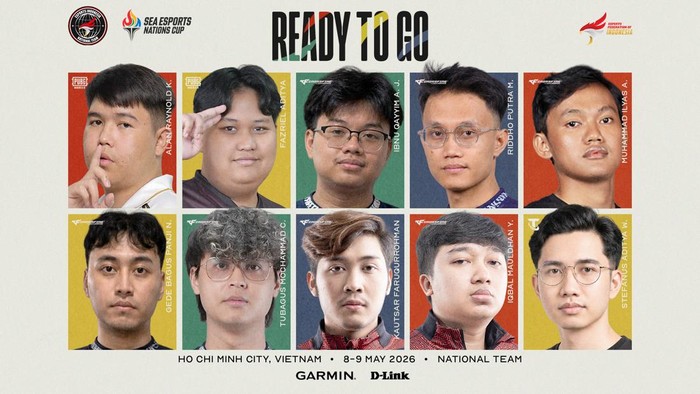 Timnas Esports Indonesia siap berlaga dalam ajang bergengsi bertajuk SEA Esports Nations Cup 2026. Para atlet dijadwalkan main pada 7-9 Mei 2026 di Ho Chi Minh, Vietnam.