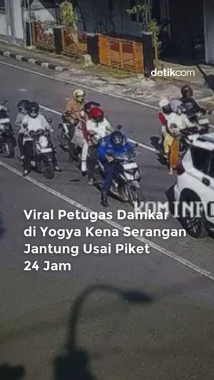 Video Viral Petugas Damkar di Jogja Kena Serangan Jantung di Jalan