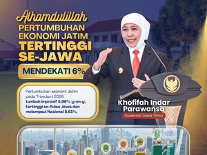 Ekonomi Jatim Tumbuh Tertinggi se-Jawa, Khofifah Beber Kuncinya