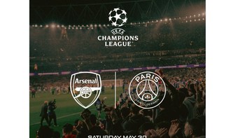 Akun resmi Arsenal di X mengumumkan bahwa mereka akan menghadapi PSG dalam final Liga Champions di Budapest. Foto: X.com