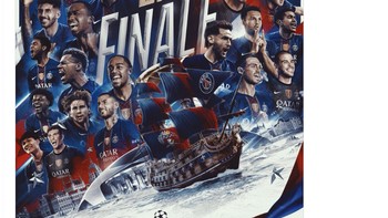 PSG merayakan kembalinya mereka ke final. Foto: X.com