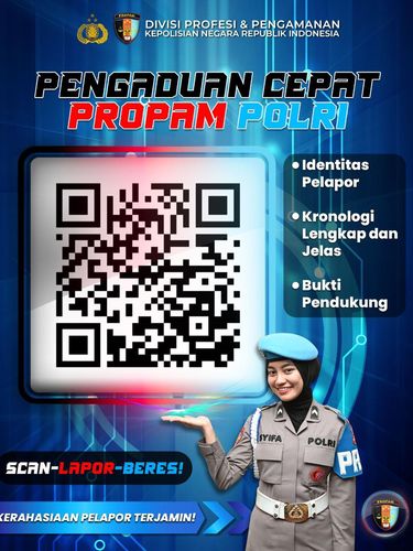 Divisi Propam Polri memaksimalkan layanan pengaduan online untuk masyarakat. (dok.istimewa)