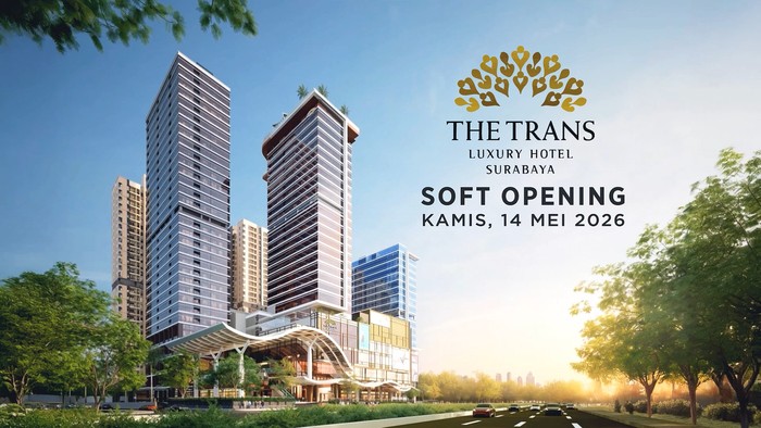 The Trans Luxury Hotel Surabaya
dijadwalkan melakukan soft opening pada Kamis, 14 Mei 2026.