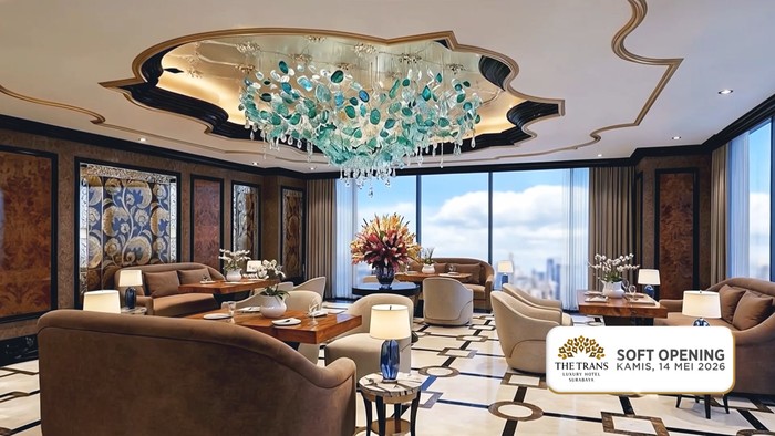 The Trans Luxury Hotel Surabaya
dijadwalkan melakukan soft opening pada Kamis, 14 Mei 2026.