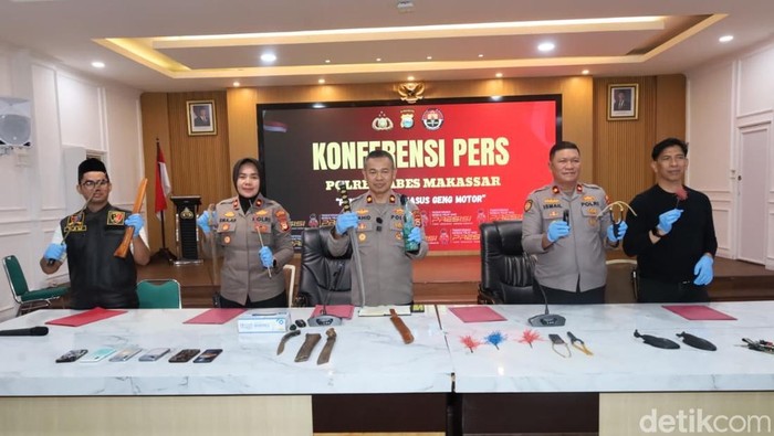 Konferensi pers Polrestabes Makassar.