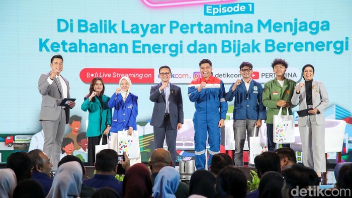 PT Pertamina (Persero) bersama detikcom kembali menghadirkan Pertamina Talks 2026 di Auditorium Menara Bank Mega, Jakarta, Kamis 7 Mei 2026.