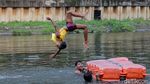 Waduk Melati Ramai Jadi Tempat Santai Warga