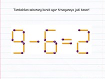 Tes Kemampuan Matematika dan Logika Cukup Pakai Korek Api, Bisa Selesaikan?