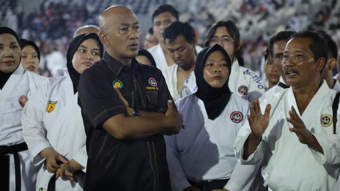Dansat Brimob Polda Sumut Kombes Rantau Isnur Eka memimpin UKT Inkanas Sumut. (dok. Brimob Polda Sumut)