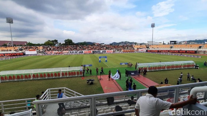 Jelang laga Persija Jakarta Vs Persib Bandung di Stadion Segiri, Samarinda.