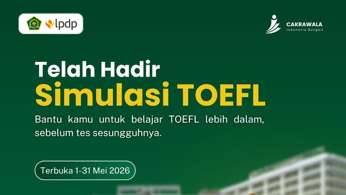 SImulasi TOEFL, TOAFL, dan Tes Skolastik untuk daftar BIB Kemenag.