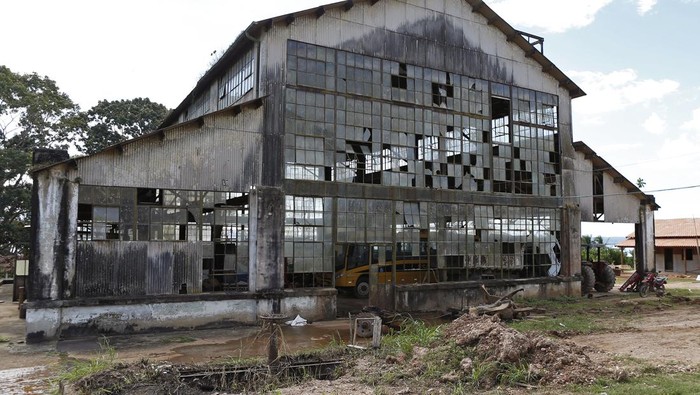 FORDLANDIA, BRAZIL: A swimming pool on an abandoned house in Vila Americana, a luxury condominium created for Ford Motors executives to live in from 1928 in the utopian project of the city of 