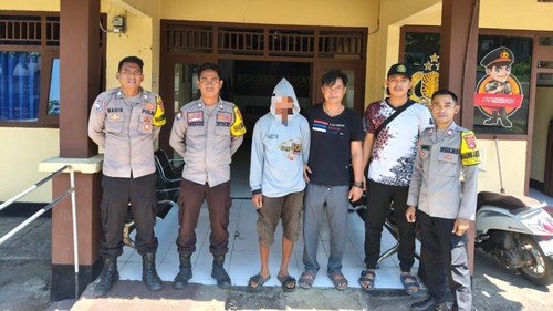 A (41) pelaku pemerkosaan terhadap pelajar hingga Hamil di Kabupaten Dompu, Nusa Tenggara Barat (NTB), Minggu (10/5/2026). (Dok Polsek Pekat)