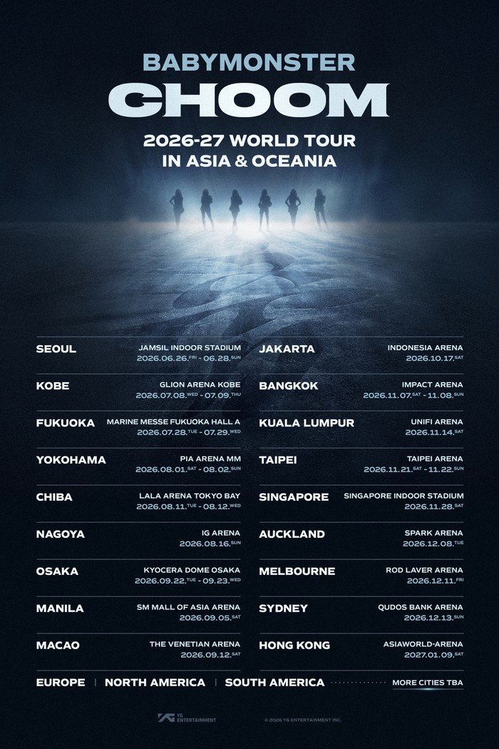2026-27 BABYMONSTER World Tour CHOOM in Asia & Oceania