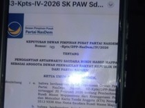 Beredar Surat DPP NasDem Tetapkan Hayarna Hakim Jadi PAW Rusdi Masse di DPR