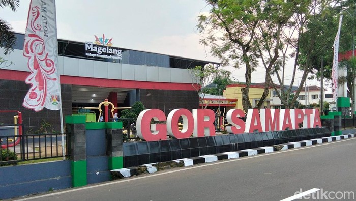GOR Samapta, Kota Magelang, lokasi turnamen voli SBY Cup 2026, Senin (11/5/2026).