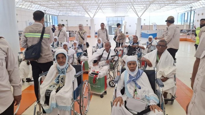 Jemaah haji Indonesia di Bandara Internasional King Abdul Aziz (KAIA) Jeddah.