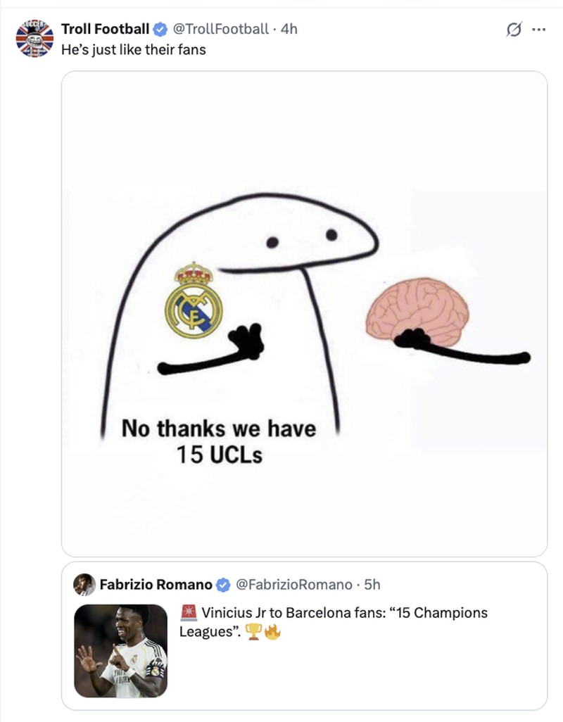 Meme Menohok Real Madrid usai Barca Juara La Liga