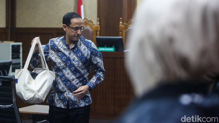 Suasana sidang dugaan korupsi pengadaan Chromebook di Pengadilan Negeri Jakarta Pusat.