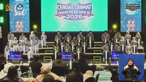 Tangkapan layat Lomba Cerdas Cermat MPR RI tingkat Kalimantan Barat yang viral. (dok YouTube MPRGOID)
