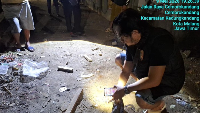 Anak korban di TKP satpam tewas ditusuk pencuri di Malang