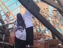 Atap MTs Muhammadiyah Bulu Sragen Ambruk, 6 Murid Dilarikan ke RS