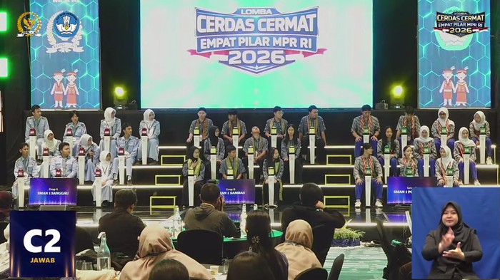 Final Lomba Cerdas Cermat Empat Pilar MPR RI 2026 - Provinsi Kalimantan Barat. (YouTube MPRGOID)