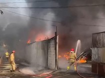 Gedung Penampungan Oli Bekas di Bogor Terbakar