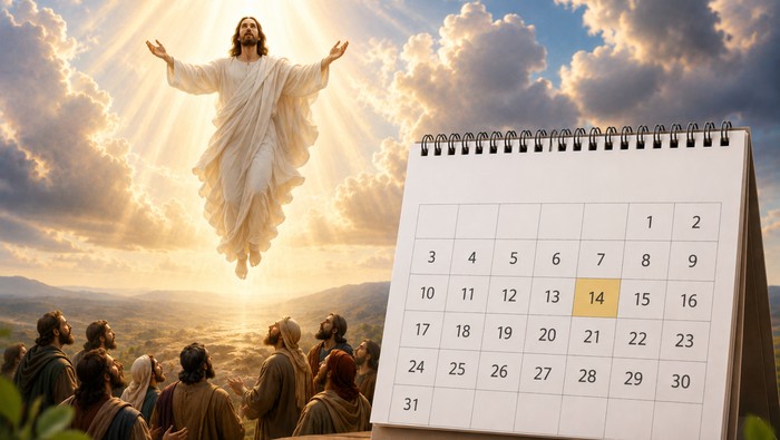 Ilustrasi Kenaikan Yesus Kristus.