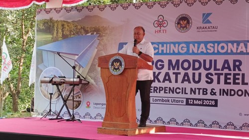 Kepala BGN, Dadan Hindayana, saat Launching Nasional SPPG Modular bekerjasama dengan PT Krakatau Steel di Desa Genggelang, Kecamatan Gangga, Lombok Utara, NTB, Selasa (12/5/2026). (Foto: Ahmad Viqi/detikBali).