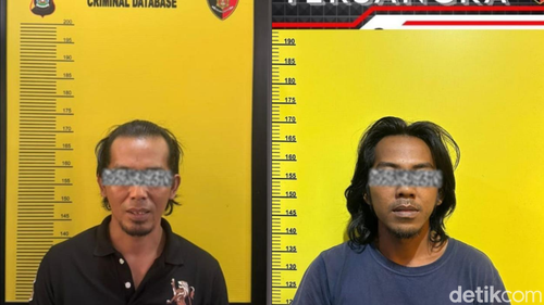 Para pelaku yang diamankan terkait dengan dugaan tindak pidana penyalahgunaan BBM subsidi jenis Pertalite di kawasan Jalan Imam Bonjol, Denpasar Barat.