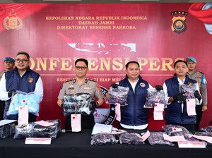 Polisi Gagalkan Peredaran Sabu 20 Kg hingga Vape Etomidate di Jambi