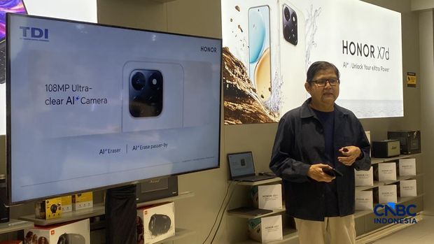 Honor telah meluncurkan dua ponsel belum lama ini X7d dan X6c di Jakarta, Rabu (13/5/2026). (CNBC Indonesia/Novina Putri Bestari)
