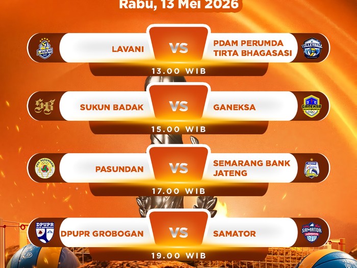 Jadwal SBY Cup 13 Mei 2026