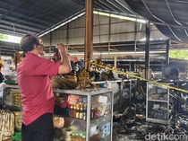Kebakaran Pasar Pasah Pemecutan, 4 Kios dan 5 Lapak Ludes