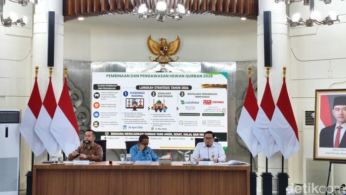 Konferensi pers Badan Komunikasi Pemerintah (Kurniawan/detikcom).