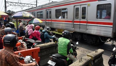 Perlintasan KRL Pasar Anyar Bogor Bersiap Ditutup