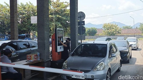 Areal tollgate digital/e-retribusi yang ada di pintu keluar Terminal Gilimanuk, Kabupaten Jembrana, Bali, beberapa waktu lalu.