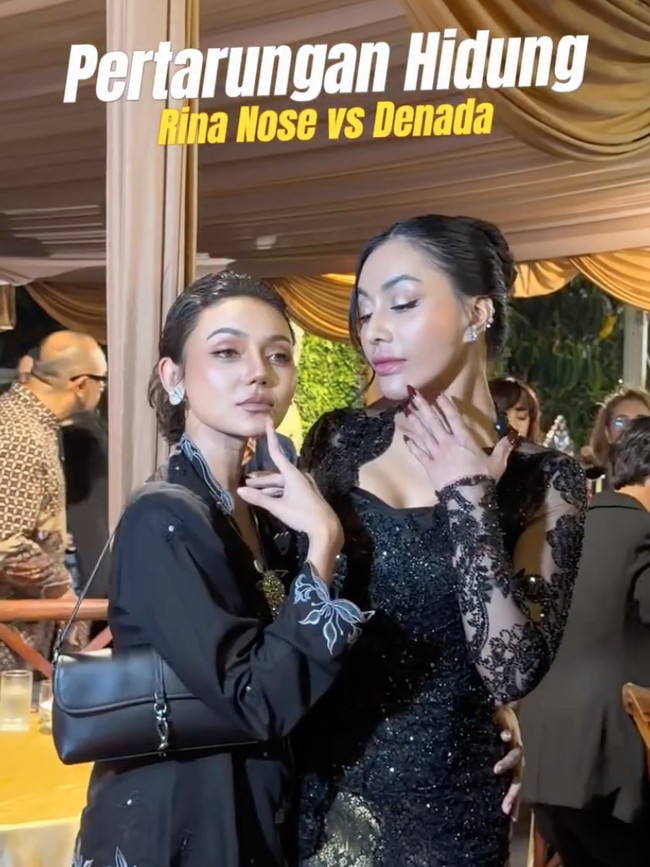 Momen Kocak Pertemuan Rina Nose & Denada, Jadi Ajang Adu Hidung