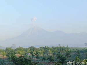 Gunung Semeru Erupsi 3 Kali di Minggu Pagi