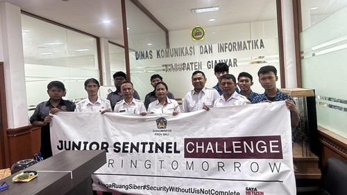 Siswa SMK di Gianyar yang akan mengikuti seleksi kompetisi keamanan siber Junior Sentinel Challenge (JSC) 2026, Rabu (13/5/2026). (Dok Pemkab Gianyar).