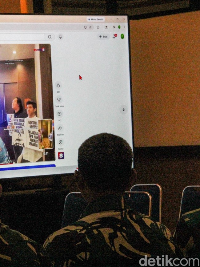 Video Interupsi Andrie soal RUU TNI Diputar di Sidang Air Keras