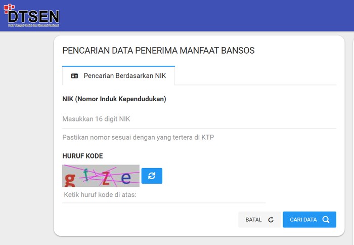Cek bansos