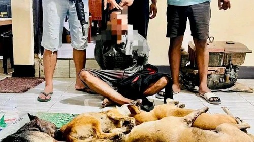 Polres Kupang menangkap seorang pria bernama Fersi Aryanto Manafe lantaran tepergok mencuri anjing milik warga. (Foto: Dok. Polres Kupang)