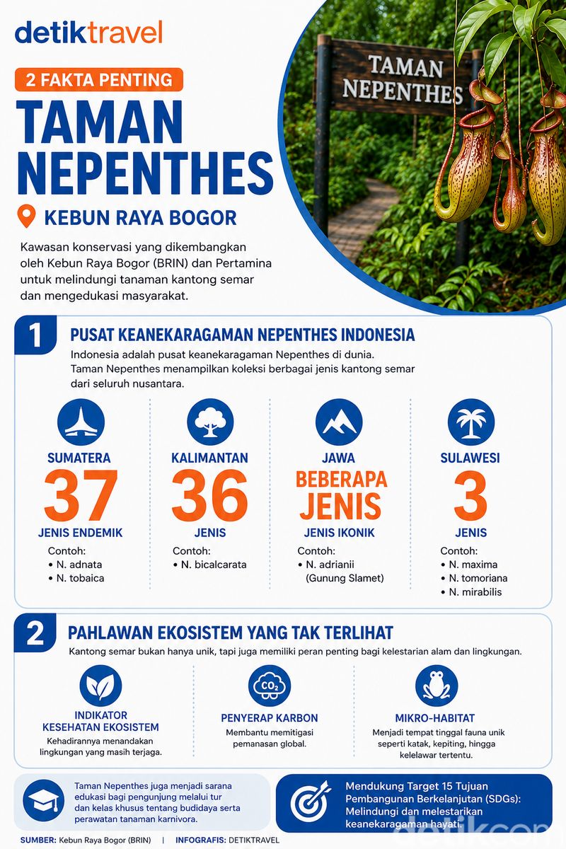 Taman Napenthes di KRB