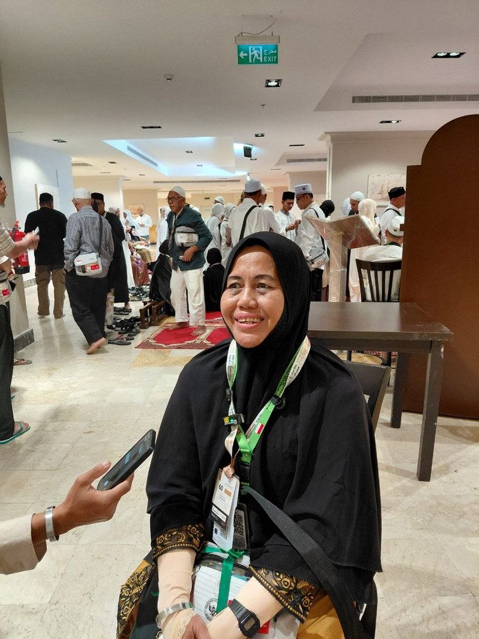 Hartati Musirun Mukmin asal Aceh Tamiang, tetap berhaji. (Media Center Haji 2026)