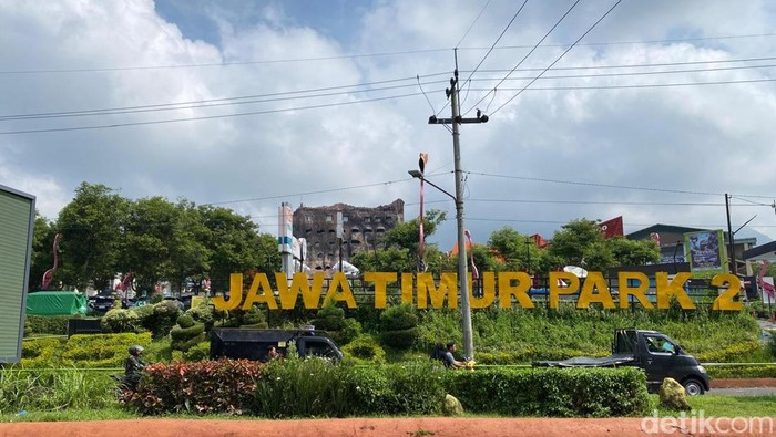 Suasana Jawa Timur Park 2 di Kota Batu, Jatim saat momen libur panjang akhir pekan
