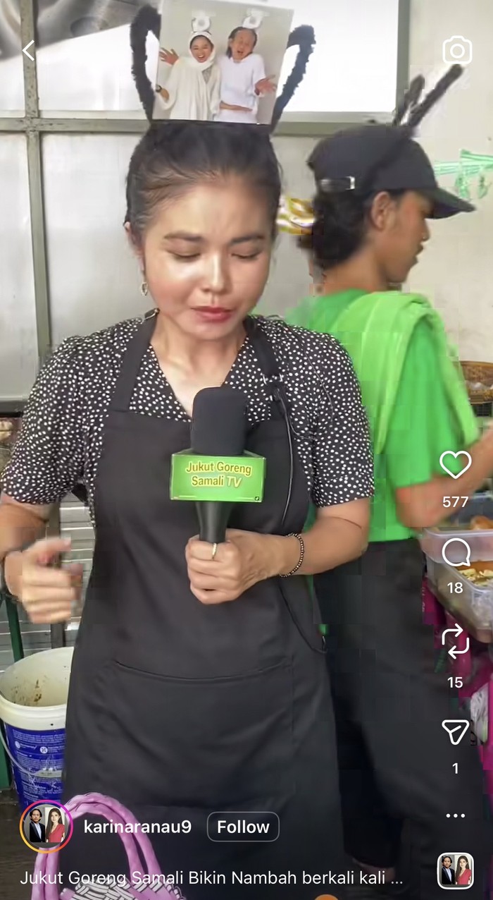 Karina Ranau Jago Masak, Laris Jualan Jukut Goreng dan Gabin di Warungnya