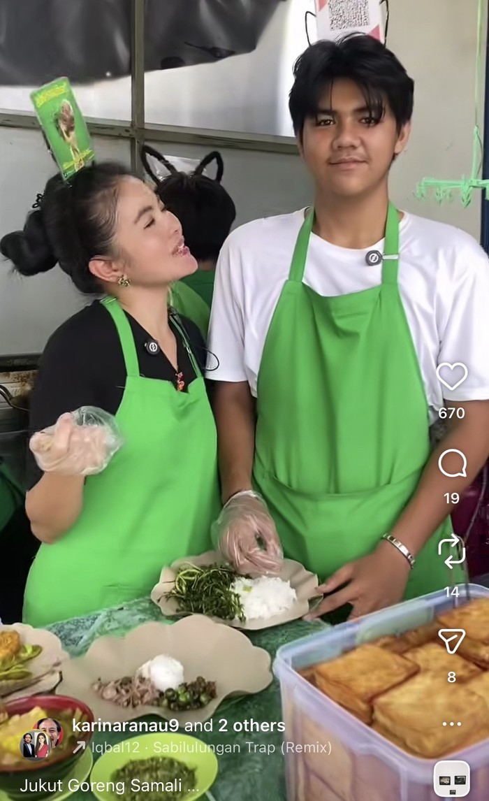 Karina Ranau Jago Masak, Laris Jualan Jukut Goreng dan Gabin di Warungnya