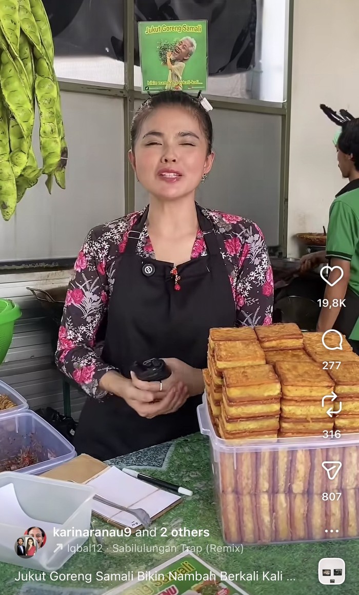 Karina Ranau Jago Masak, Laris Jualan Jukut Goreng dan Gabin di Warungnya
